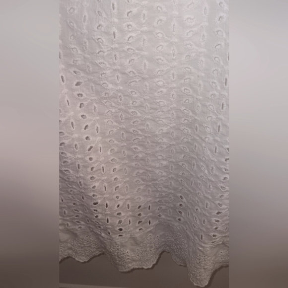 Pink Lily Lined Eylet Baby Doll Dress w/ Pockets - Picture 6 of 9